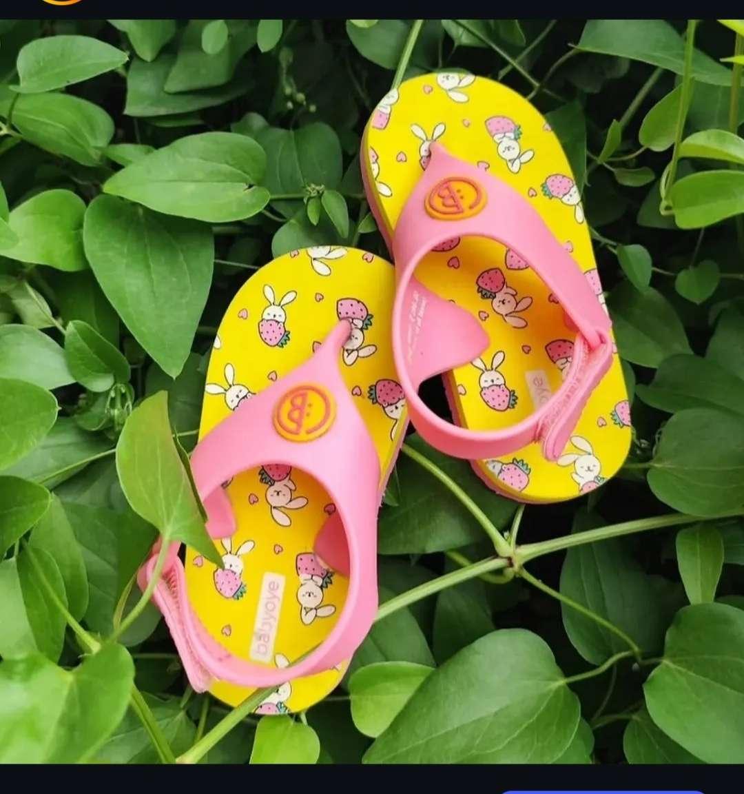 Pink and yellow slippers - Image 1